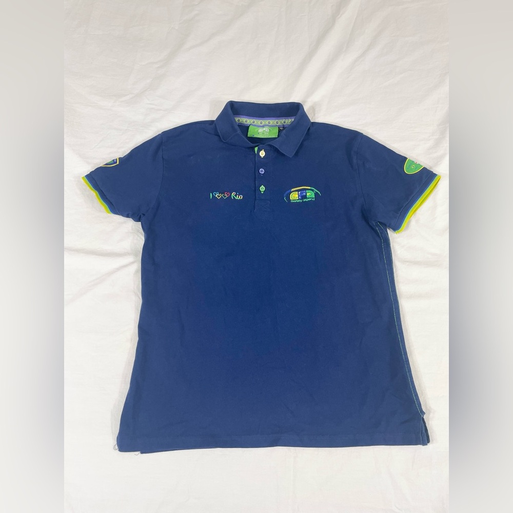 GPA Safety Legend Mens Blue Short Sleeve Polo Shirt Size M (Fit)